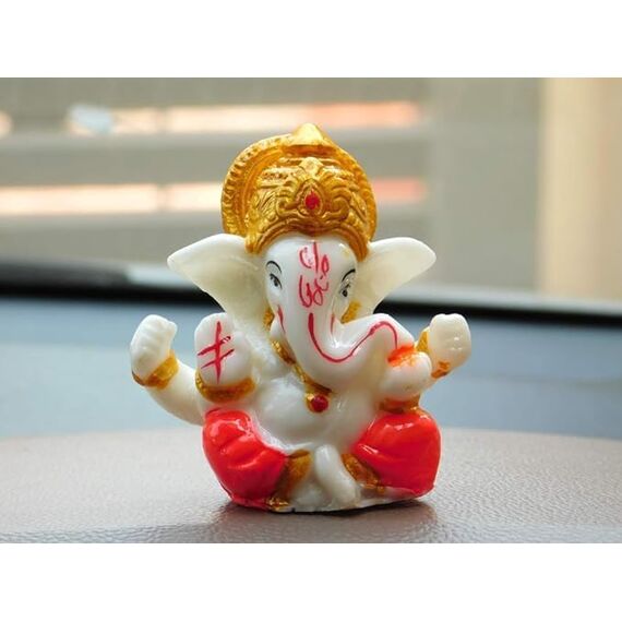 Satre Online and Marketing 6,6 cm kleine Ganesha-Statue/Mini Lord Ganesh/Ganpati Polyresin Idol / (mehrfarbig)