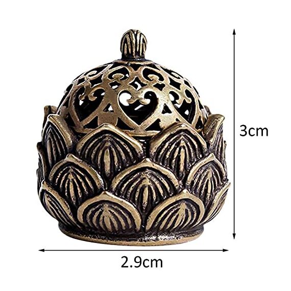 FGJFJ Weihrauchbrenner Lotus Zinklegierung Antike chinesische Lotusblume Weihrauch Dekoration