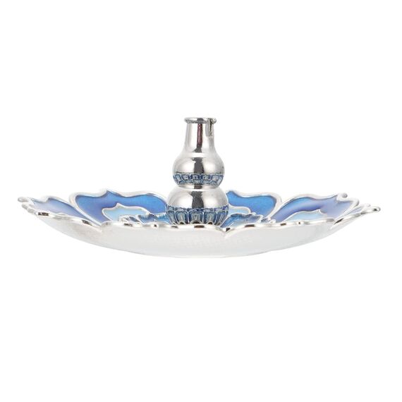 Garneck Lotus Räucherstäbchen Halter Stick Weihrauch Brenner Räuchergefäß Weihrauch Schüssel für Zuhasue Büro Yoga Teehaus Dekoration Blau