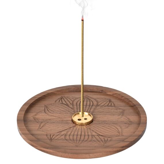 Räucherstäbchen Halter, Holzlotus Räucherstäbchenhalter, Lotus Stick Räuchergefäß, Räucherstäbchenhalter Lotus, Weihrauchhalter für Meditation, Yoga und Heimdekoration
