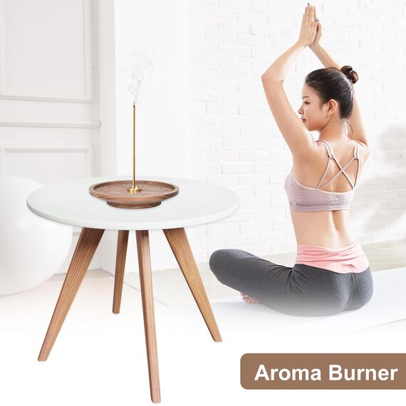 Räucherstäbchen Halter, Holzlotus Räucherstäbchenhalter, Lotus Stick Räuchergefäß, Räucherstäbchenhalter Lotus, Weihrauchhalter für Meditation, Yoga und Heimdekoration