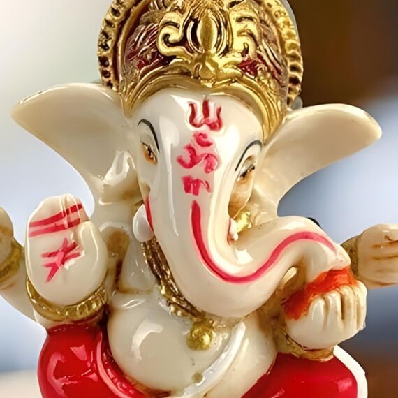 LOVENSPIRE Ganesha-Statue aus Acryl, Ganpati-Figur, Gott des Glücks und des Erfolgs, für Heimdekoration und Auto-Armaturenbrett, Einweihungsfeier, Pooja-Dekoration, Diwali-Dekoration, 1 Stück