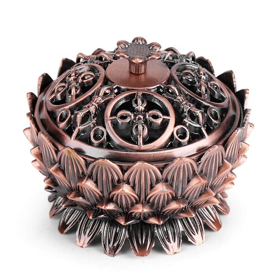Räucherkegel, Räucherkegel, Vintage-Lotusform, Räucherkegelhalter, Lotus-Kupferlegierung, Räucherstäbchenhalter, Dekorationswerkzeug für Zuhause, Büro, Dekoration
