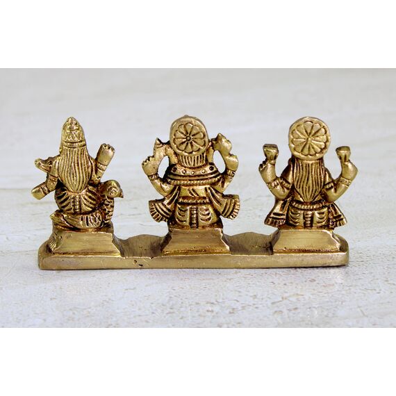 ESPLANADE - Laxmi Ganesh Saraswati Idol - 5,1 cm Höhe | Ganesha Lakshmi Religiöse Figur Hindu-Gott Skulptur Murti Statue | Diwali / Arbeitsplatz / Büro