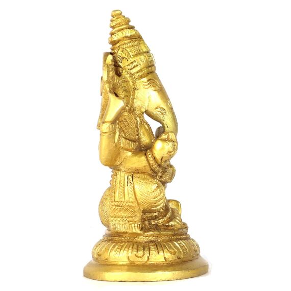 ASHIRWAD Messing Lord Ganesha Idol Statue für Zuhause Hindu-Gott Ganpati Bappa Vinayaka Murti (Ganesh-11)