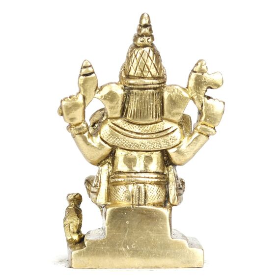 ASHIRWAD Messing Lord Ganesha Idol Statue für Zuhause Hindu-Gott Ganpati Bappa Vinayaka Murti AE000001-08 (Ganesh-08)