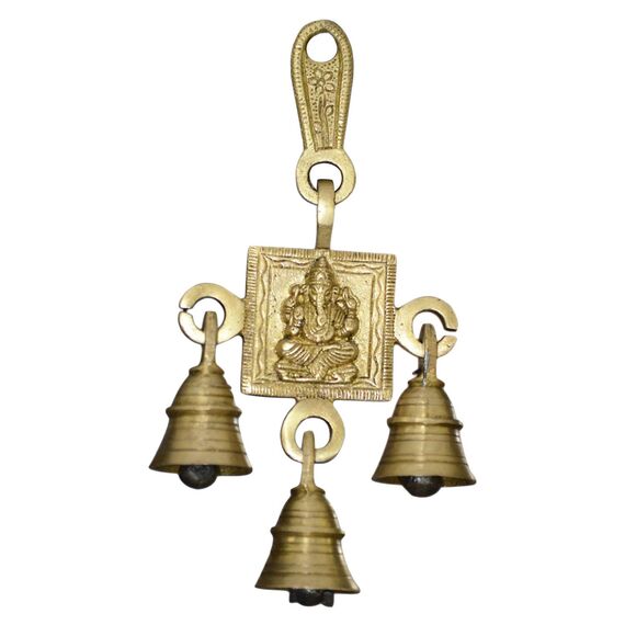 Exotic India Ganesha Bell Messing Statue, 16,5 x 8,9 x 3 cm