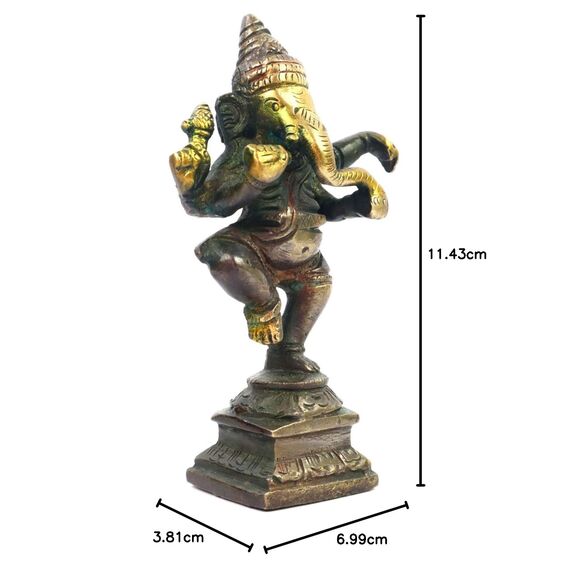 ASHIRWAD Messing Lord Ganesha Idol Statue für Zuhause Hindu-Gott Ganpati Bappa Vinayaka Murti (Ganesh-05)