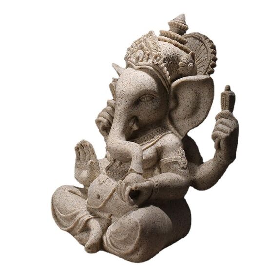 Fafaherr Ganesha-Elefantengott Figur, Elefanten-Hindu-Skulptur-Figuren Ganesha Buddha Handgefertigte Skulptur Indische Ganesha-Idol-Figur Aus Kunstharz Dekoration für Zuhause, Handwerk, Geschenke