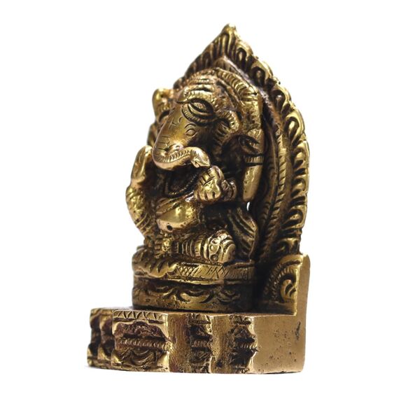 ASHIRWAD Messing Lord Ganesha Idol Statue für Zuhause Hindu-Gott Ganpati Bappa Vinayaka Pital Metal Murti (Ganesh-40)