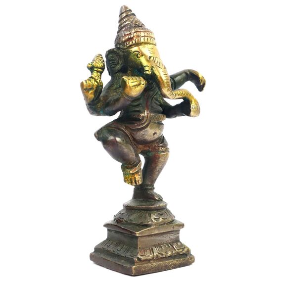 ASHIRWAD Messing Lord Ganesha Idol Statue für Zuhause Hindu-Gott Ganpati Bappa Vinayaka Murti (Ganesh-05)