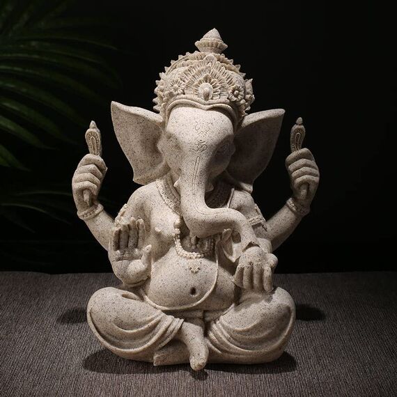 Fafaherr Ganesha-Elefantengott Figur, Elefanten-Hindu-Skulptur-Figuren Ganesha Buddha Handgefertigte Skulptur Indische Ganesha-Idol-Figur Aus Kunstharz Dekoration für Zuhause, Handwerk, Geschenke