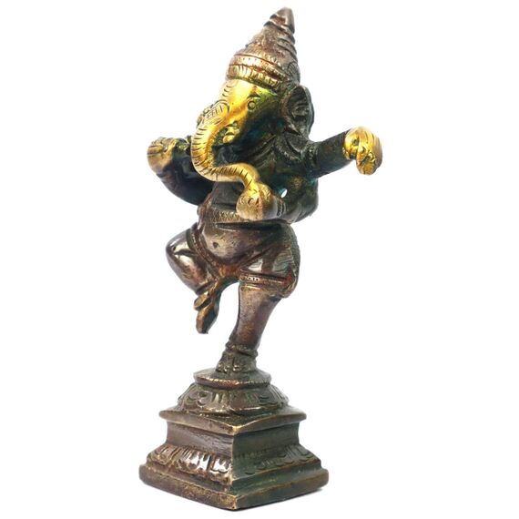 ASHIRWAD Messing Lord Ganesha Idol Statue für Zuhause Hindu-Gott Ganpati Bappa Vinayaka Murti (Ganesh-05)