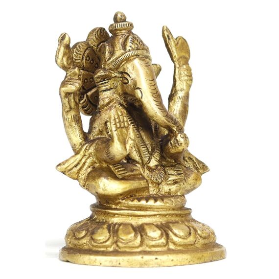 ASHIRWAD Messing Lord Ganesha Idol Statue für Zuhause Hindu-Gott Ganpati Bappa Vinayaka Murti (Ganesh-20)