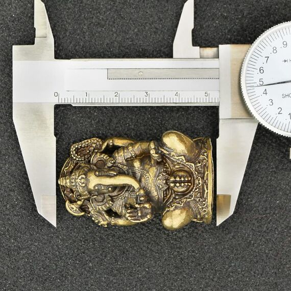 Evvmnaks Lord Ganesha Buddhistische Statue Gott Skulpturen Ganesha Figuren Messing Hausgarten Buddha Dekoration Modell Geschenk