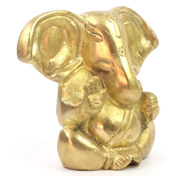 ASHIRWAD Messing Lord Ganesha Idol Statue für Zuhause Hindu-Gott Ganpati Bappa Vinayaka Murti (Ganesh-12)
