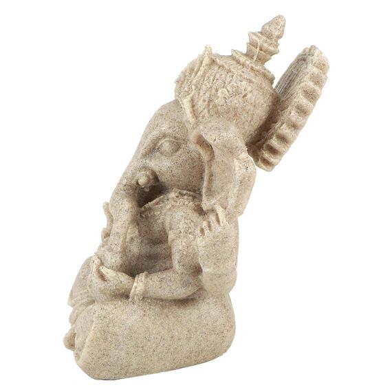 Goick 10x11.5cm Elefant Statue Skulptur, Ganesha Buddha Statue Sandstein Harz Indien Ganesha Elefant Gott Statue Figur Elefantengott,Handgefertigte Skulptur Dekoration Geschenke