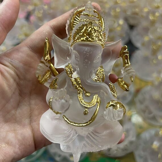 OTKARXUS Elefantengott Ganesha, indischer Lord Ganesha-Statue, Elefanten-Got-Figur, Glück und Reichtum, hinduistische Buddha-Skulptur, Ornament, Geschenke für Heimdekoration, Transparent, Klein