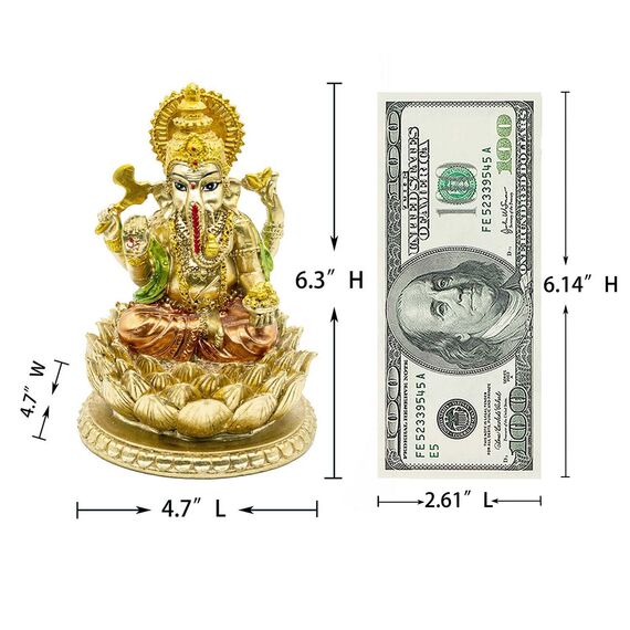 BangBangDa Hindu-Gott, Ganesha-Statue, indisches Idol, Ganesha-Figur, indisches Heimbüro, Mandir-Tempel, Pooja-Artikel, Diwali-Geschenke, Puja-Produkt, Altar, Schrein, Yoga-Raum, Medietation,