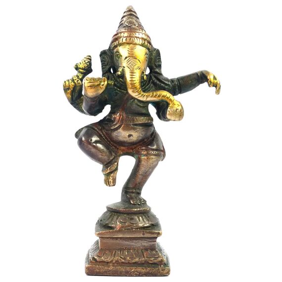 ASHIRWAD Messing Lord Ganesha Idol Statue für Zuhause Hindu-Gott Ganpati Bappa Vinayaka Murti (Ganesh-05)