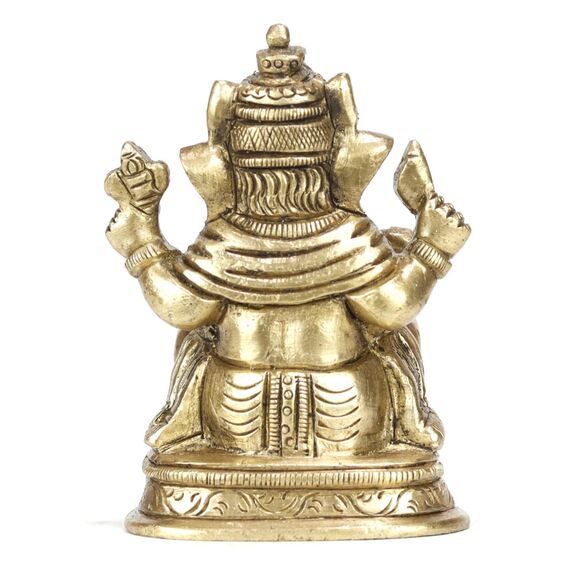 ASHIRWAD Messingstatue Lord Ganesha Idol für Zuhause Hindu-Gott Ganpati Bappa Vinayaka Murti (Ganesh-06)