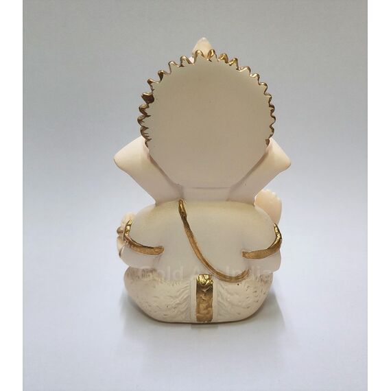 Gold Art India Ganesha-Idol, Auto-Armaturenbrett, IdolGanesha Murti Ganpati Idol für Heimdekoration, Puja, Lord Ganesha, Statue, Geschenk für Büro, Schreibtisch, Puja, Raumfigur, 8,4 cm