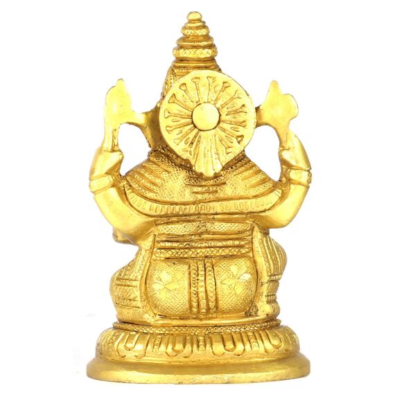 ASHIRWAD Messing Lord Ganesha Idol Statue für Zuhause Hindu-Gott Ganpati Bappa Vinayaka Murti (Ganesh-11)