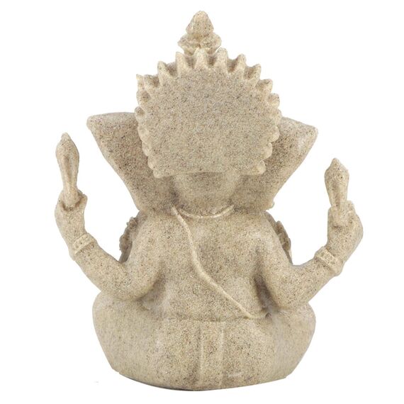 Goick 10x11.5cm Elefant Statue Skulptur, Ganesha Buddha Statue Sandstein Harz Indien Ganesha Elefant Gott Statue Figur Elefantengott,Handgefertigte Skulptur Dekoration Geschenke