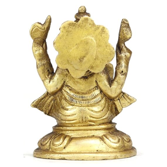 ASHIRWAD Messing Lord Ganesha Idol Statue für Zuhause Hindu-Gott Ganpati Bappa Vinayaka Murti (Ganesh-20)