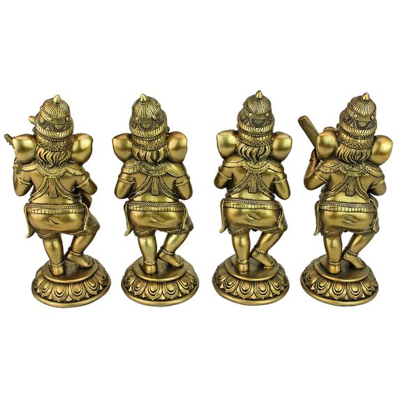 Design Toscano Lord Ganesha, Musikalischer Elefantengott Hinduistische Statuensammlung