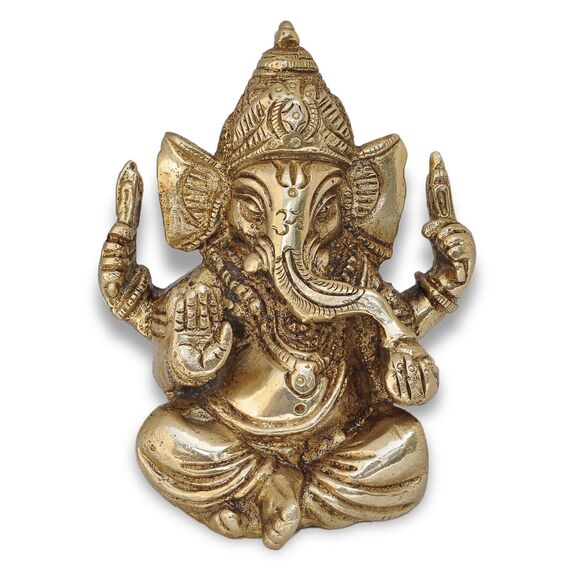 DakshCraft Mukut Ganesha Messingfigur