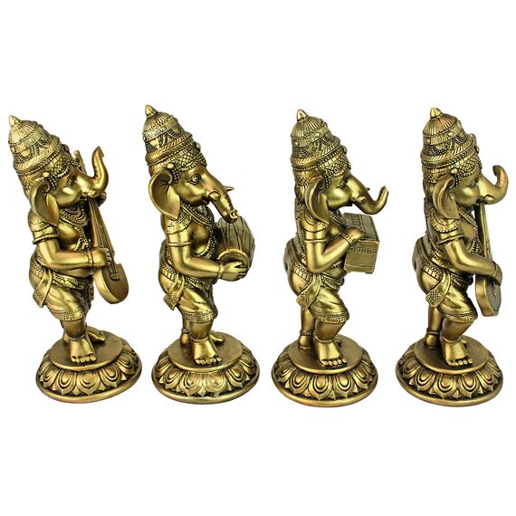Design Toscano Lord Ganesha, Musikalischer Elefantengott Hinduistische Statuensammlung