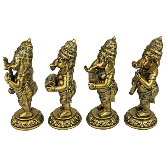 Design Toscano Lord Ganesha, Musikalischer Elefantengott Hinduistische Statuensammlung
