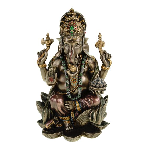 Figur Buddha Ganesha auf seinem Lotusthron