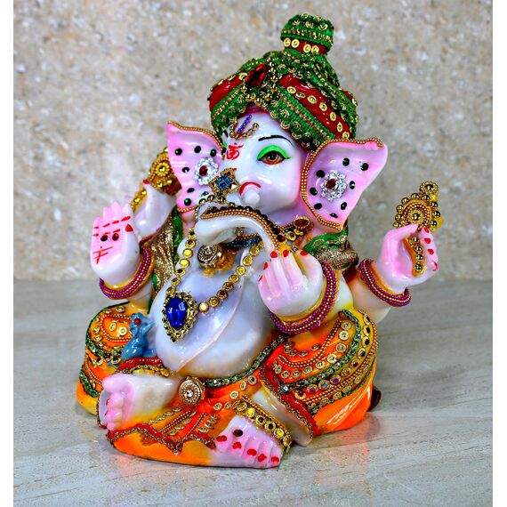 ESPLANADE Pagdi Ganesha Ganpati Murti Idol Statue Skulptur (22,9 cm)
