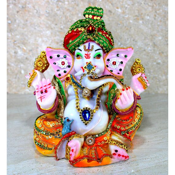 ESPLANADE Pagdi Ganesha Ganpati Murti Idol Statue Skulptur (22,9 cm)