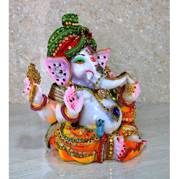 ESPLANADE Pagdi Ganesha Ganpati Murti Idol Statue Skulptur (22,9 cm)