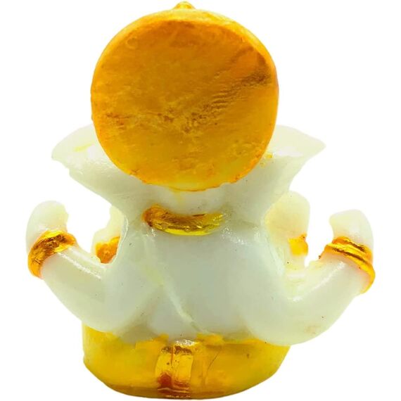 DVISHA Indische Lord Ganesha Statue Elefant Gott Ganesha Idol Figur Statue/Mini Ganesh Ganpati ji für Geschenke Idol für Auto Armaturenbrett Tempel Einweihungsfeier Mandir Pooja Büro Desktop Diwali