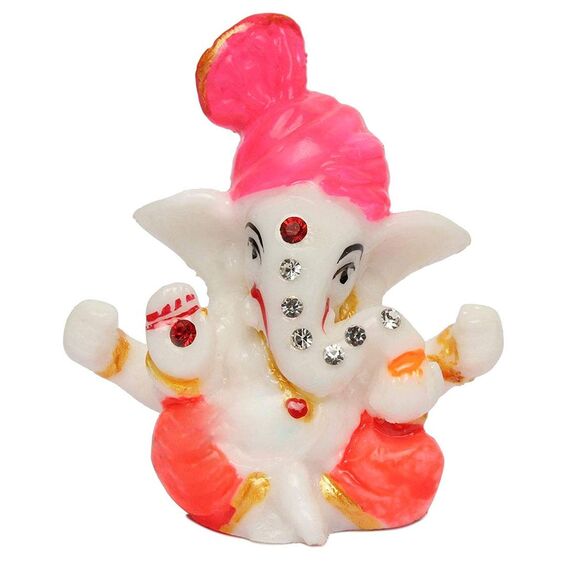 Satre Online and Marketing 8,9 cm Pheta/Pagdi/Turban Ganesha/Ganpati - Idol/Figur/Statue/Skulptur