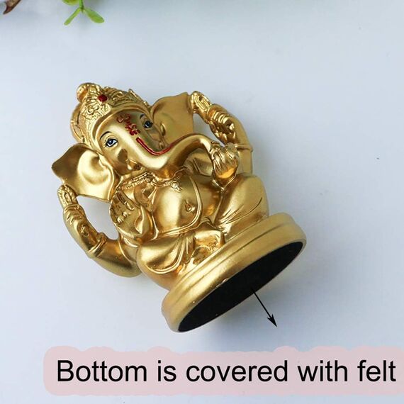 Hinduistischer Gott Lord Ganesha Statuen – 12,7 cm H Indien Gott Ganesha Idol Home Mandir Pooja Dekor Indische Ganesha Figur Tempel Puja Artikel Diwali Geschenk für Freunde Verwandte