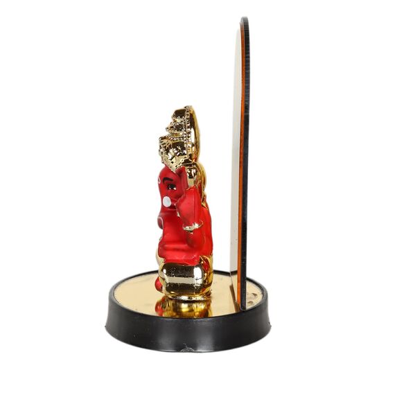 Ganesha / Ganapati Idol für Armaturenbrett, Ganesha-Idol für Zuhause, 12,7 x 5,1 cm, Rot