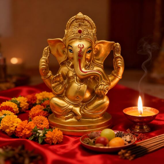 Indischer Elefant Murti Ganesha-Statue – indischer Elefant Murti Gott Dekor – Indien Handmalerei Figuren Idol Pooja Mandir Artikel handgefertigt Hochzeit Return Geschenke Dekorationen