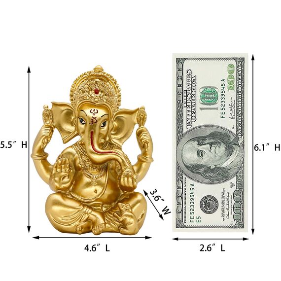 Hindu-Ganesha-Statue Diwali-Dekor - Lord Ganesh Ganpati Elefant Meditation - Indisches Idol Home Puja Decor