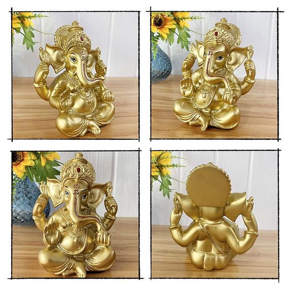 Hindu-Ganesha-Statue Diwali-Dekor - Lord Ganesh Ganpati Elefant Meditation - Indisches Idol Home Puja Decor