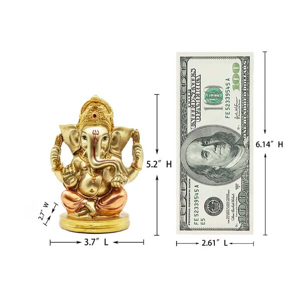 Indischer Elefant Murti Ganesha-Statue – indischer Elefant Murti Gott Dekor – Indien Handmalerei Figuren Idol Pooja Mandir Artikel handgefertigt Hochzeit Return Geschenke Dekorationen