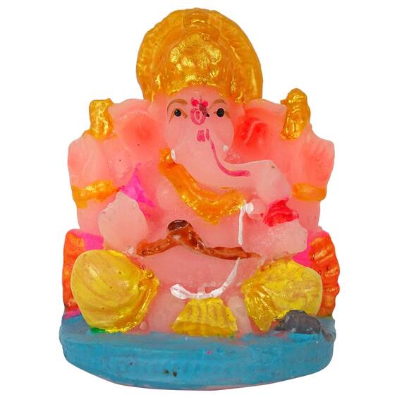 IBA Indianbeautifulart 5.5 cm Kleine Lord Ganesha Harz Statue Detailgetreu Modelliert Idol Fur Auto Armaturenbrett Wohnkultur Geschenk