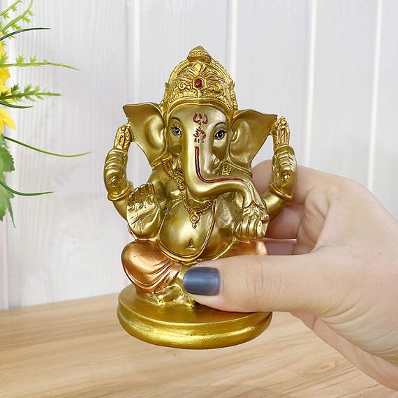 Indischer Elefant Murti Ganesha-Statue – indischer Elefant Murti Gott Dekor – Indien Handmalerei Figuren Idol Pooja Mandir Artikel handgefertigt Hochzeit Return Geschenke Dekorationen