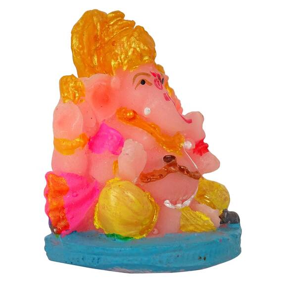 IBA Indianbeautifulart 5.5 cm Kleine Lord Ganesha Harz Statue Detailgetreu Modelliert Idol Fur Auto Armaturenbrett Wohnkultur Geschenk