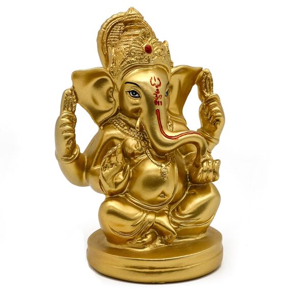 Hinduistischer Gott Lord Ganesha Statuen – 12,7 cm H Indien Gott Ganesha Idol Home Mandir Pooja Dekor Indische Ganesha Figur Tempel Puja Artikel Diwali Geschenk für Freunde Verwandte