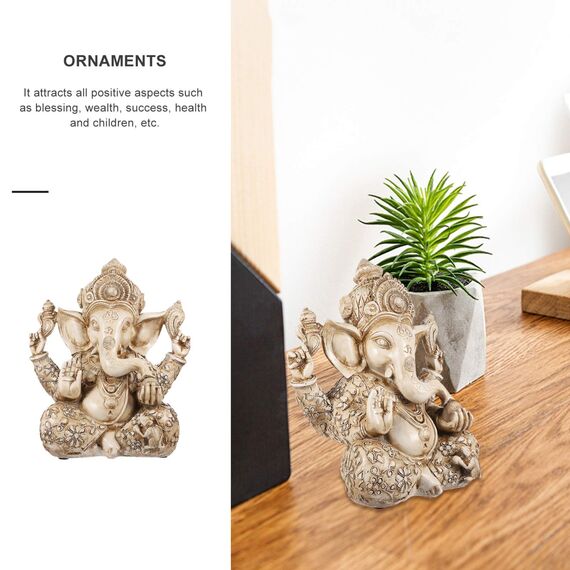 YARNOW Hindu-Ganesha-Statue, Ganesha, Elefant, Meditation, Ornament, Reichtum, Skulptur, Geschenk, Heimdekoration